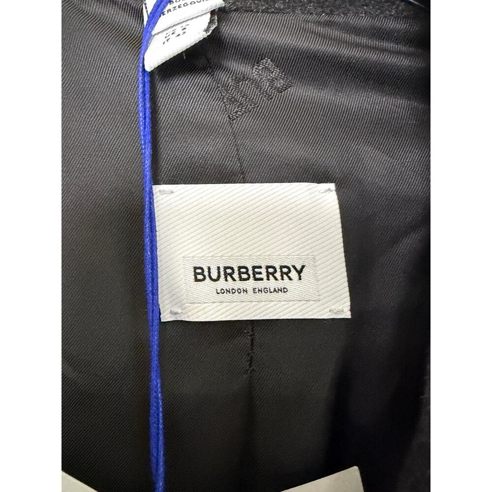 Burberry Charcoal Wool Cashmere Long Coat Size 8 - Picture 5 of 8